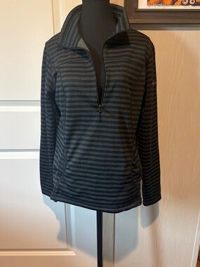 Columbia Black & Gray Striped Pullover
